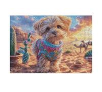 Puzzle De 300 Piezas para Adultos Pastor Australiano Playa Océano 40x28cm Puzzle De Alivio del Estrés para Empleados De Oficina Ideal para Relajación Después del Trabajo Hobby