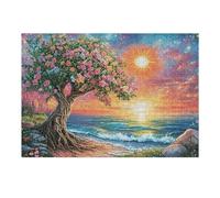 Puzzle De 300 Piezas para Adultos Puesta de Sol Árbol de la Vida 40x28cm Alto Nivel De Dificultad para Jugadores Avanzados Ideal para Entrenamiento De Habilidades Desafíate
