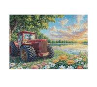 Puzzle De 300 Piezas para Adultos Tractor Otoño Granja Campo 40x28cm Apto para Toda La Familia Ideal para Reuniones Fiestas Encuentros De Amigos Actividad De Grupo