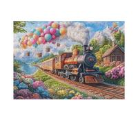 Puzzle De 300 Piezas para Adultos Tren Navideño Nevado 40x28cm Alto Nivel De Dificultad para Jugadores Avanzados Ideal para Entrenamiento De Habilidades Desafíate