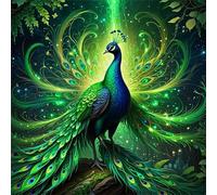 Puzzle de 300 Piezas,Pavo Real Verde fantástico Puzzle para Adultos,Un Desafiante Acertijo,Juegos de Rompecabezas para Toda la Familia,Rompecabezas Adultos DIY Arte
