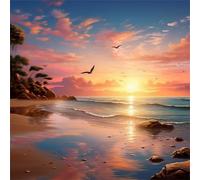 Puzzle de 300 Piezas,Puesta de Sol con Vistas al océano Puzzle para Adultos,Un Desafiante Acertijo,Juegos de Rompecabezas para Toda la Familia,Rompecabezas Adultos DIY Arte
