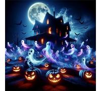 Puzzle de 300 Piezas, Rompecabezas DIY para Adultos,Entretenimiento Creativo, Juego de Habilidad para Toda La Familia, Puzzle para Adultos Casa embrujada de Halloween