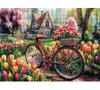 Puzzle de 3000 Piezas para Adultos, Puzzle de Madera, Rompecabezas de Gran Detalle y Colores Vibrantes - Un Desafío Divertido para Toda la Familia, Decor Hogar, 122 x 81 cm cortijo Bicicleta-2 w0-688