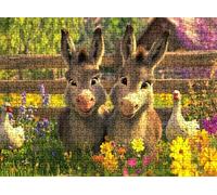 Puzzle de 3000 Piezas para Adultos, Puzzle de Madera, Rompecabezas de Gran Detalle y Colores Vibrantes - Un Desafío Divertido para Toda la Familia, Decor de Hogar, 122 x 81 cm Burro cortijo w0-522