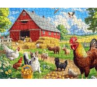 Puzzle de 3000 Piezas para Adultos, Puzzle de Madera, Rompecabezas de Gran Detalle y Colores Vibrantes - Un Desafío Divertido para Toda la Familia, Decor de Hogar, 122 x 81 cm cortijo Animal-2 w0-680