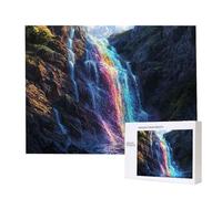 Puzzle de 3000 Piezas, Rompecabezas para Adultos, Rompecabezas Desafiante, Puzzle para Toda la Familia, Letras en la Parte Posterior, Regalos para Hombres Mujeres, Tema: (Rainbow Falls) z-50