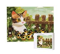 Puzzle de 3000 Piezas, Rompecabezas para Adultos, un Rompecabezas Desafiante, Puzzle para Toda la Familia, Letras en la Parte Posterior, Regalos para Hombres Mujeres, Tema: (Gato y Pato) u-544