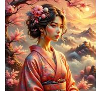 Puzzle de 35 Piezas,Mujeres del Paisaje japonés Puzzle para Adultos,Un Desafiante Acertijo,Juegos de Rompecabezas para Toda la Familia,Rompecabezas Adultos DIY Arte