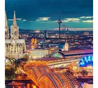 Puzzle de 35 Piezas,Noche en la Catedral de Colonia Puzzle para Adultos,Un Desafiante Acertijo,Juegos de Rompecabezas para Toda la Familia,Rompecabezas Adultos DIY Arte
