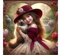 Puzzle De 35 Piezas para Adultos, Gata Retro Rompecabezas Adultos 35 Piezas, Puzzles Clásicos, Entretenimiento Creativo Diversión, Regalo para la Relajación