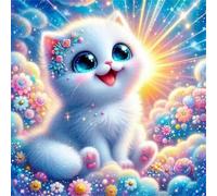 Puzzle de 35 Piezas para Adultos y Niños, Gato Nube 35 Piezas Rompecabezas Adultos, DIY Entretenimiento Creativo, Divertido, Juego de Habilidad para Toda La Familia