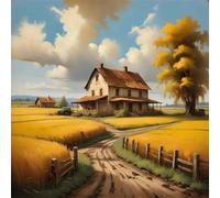 Puzzle de 35 Piezas para Adultos y Niños, Paisaje Rural 35 Piezas Rompecabezas Adultos, DIY Entretenimiento Creativo, Divertido, Juego de Habilidad para Toda La Familia