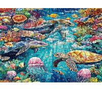 Puzzle de 4000 Piezas para Adultos, Puzzle de Madera, Rompecabezas de Gran Detalle y Colores Vibrantes - Un Desafío Divertido para Toda la Familia, Decor, 141.5 x 87.5 cm sueño Tortuga Marina w0-605