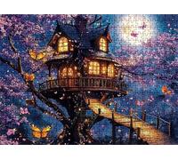 Puzzle de 4000 Piezas para Adultos, Puzzle de Madera, Rompecabezas de Gran Detalle y Colores Vibrantes - Un Desafío Divertido para Toda la Familia, Decor Hogar, 141.5 x 87.5 cm sueño casa árbol w0-625
