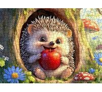 Puzzle de 4000 Piezas para Adultos, Puzzle de Madera, Rompecabezas de Gran Detalle y Colores Vibrantes - Un Desafío Divertido para Toda la Familia, Decor, 141.5 x 87.5 cm Erizo Agujero árbol w0-115
