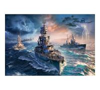 Puzzle de 4000 piezas para adultos, tres acorazados Bismarck navegando por el océano, juguete de juego educativo