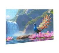 Puzzle de 4000 Piezas,Rompecabezas Adultos,Imposible,Difícil,Desafiante,Juegos de Rompecabezas DIY Toda la Familia,Regalos Mujeres,Regalos Hombres,Pasatiempo Creativo,Tema: Cascada Pavo Real K0F-760
