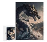 Puzzle de 500 piezas para adolescentes Black Dragon Rising Puzzles para adultos, juego mental, entrenamiento de memoria, interacción entre padres e hijos, 500 piezas