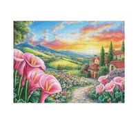 Puzzle De 500 Piezas para Adultos Campo de Tulipanes 52×38cm Regalo De Graduación para Estudiantes Ideal para Entrenamiento Cerebral Relajación Después De Los