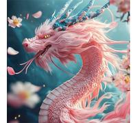 Puzzle De 500 Piezas para Adultos, Dragón Animal Rosa 500 Piezas Rompecabezas Difíciles, Puzzles Adultos Imposibles, Relajante, Entretenimento, Juego de Habilidad Inteligente