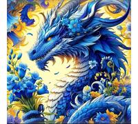 Puzzle De 500 Piezas para Adultos, Dragón Azul Animal 500 Piezas Rompecabezas Difíciles, Puzzles Adultos Imposibles, Relajante, Entretenimento, Juego de Habilidad Inteligente