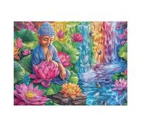 Puzzle De 500 Piezas para Adultos Fairy Cascada Jardín de Flores 52×38cm Nivel Experto para Jugadores Avanzados Diversión Desafiante Ideal para Aficionados De Puzzles