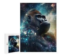 Puzzle de 500 piezas para adultos gorila en rompecabezas de espacio cósmico para adultos, juguete de bricolaje, oferta de carreras de velocidad de mano, como regalo para toda la familia, 500 piezas