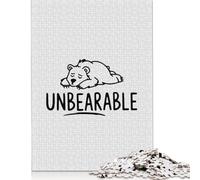 Puzzle de 500 piezas para adultos - Juego de palabras con el oso insoportable - Puzzle cuadrado de madera - Piezas únicas - Juego educativo y divertido - 500 piezas (52 x 38 cm)