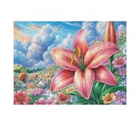 Puzzle De 500 Piezas para Adultos Lirio Entre Flores 500 PCS 52×38cm Puzzle Universal para Todas Las Ocasiones Decoración del Hogar Diversión Familiar