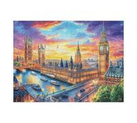 Puzzle De 500 Piezas para Adultos Londres Big Ben Paisaje 52×38cm Regalo De Graduación para Estudiantes Ideal para Entrenamiento Cerebral Relajación Después De Los
