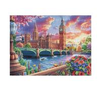 Puzzle De 500 Piezas para Adultos Londres Big Ben Paisaje 52×38cm Regalo De San Valentín para Parejas Actividad De Vínculo Divertida Experiencia De Montaje Fluida