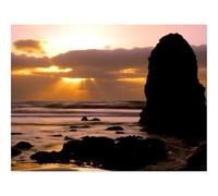 Puzzle de 500 Piezas para Adultos -Oregón,Piedras,Bloques,mar,Rayos de Sol,Nubes 52x38cm