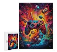 Puzzle de 500 piezas para adultos vibrante controlador de juegos obra de arte -59 rompecabezas para adultos DIY juguete de carreras de velocidad de mano como regalo para toda la familia 500 piezas