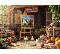 Puzzle de 5000 Piezas para Adultos, Puzzle de Madera, Rompecabezas de Gran Detalle y Colores Vibrantes - Un Desafío Divertido para Toda la Familia, Decor Hogar, 156.5 x 105.5 cm cortijo pollo-2 w0-672