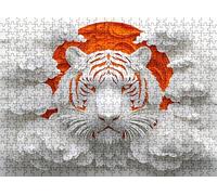 Puzzle de 5000 Piezas para Adultos, Puzzle de Madera, Rompecabezas de Gran Detalle y Colores Vibrantes - Un Desafío Divertido para Toda la Familia, Decor de Hogar, 156.5 x 105.5 cm Tigre Nube w0-488