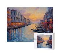Puzzle de 5000 Piezas Puzzle Adultos 156 x 105cm Juego Educativo Rompecabezas para Adultos y niños a Partir de 14 Años, Regalo Creativo para la Relajación - (La gran muralla del agua de Venecia) x-827
