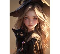 Puzzle de 60 Piezas Gato Brujo, Rompecabezas para Adultos, Relajante Entretenimento, Desafiante y Difícil Puzzles 60 Piezas Adultos, Juego Educativo y Estimulante