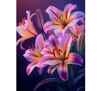 Puzzle de 60 Piezas para Adultos, 40x28cm Flor de Lirio Rompecabezas Difícil 60 Piezas Adultos, DIY Entretenimiento Creativo, Puzzle Decorativo y Relajante Regalo