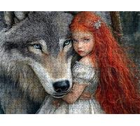 Puzzle de 6000 Piezas para Adultos, Puzzle de Madera, Rompecabezas de Gran Detalle y Colores Vibrantes - Un Desafío Divertido para Toda la Familia, Decor de Hogar, 179.5 x 105.5 cm Lobo Animal w0-477