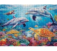 Puzzle de 6000 Piezas para Adultos, Puzzle de Madera, Rompecabezas de Gran Detalle y Colores Vibrantes - Un Desafío Divertido para Toda la Familia, Decor, 179.5 x 105.5 cm delfín tortuga marina w0-249