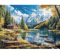 Puzzle de 6000 Piezas para Adultos, Puzzle de Madera, Rompecabezas de Gran Detalle y Colores Vibrantes - Un Desafío Divertido para Toda la Familia, Decor Hogar, 179.5 x 105.5 cm Paisaje Lago-2 w0-389
