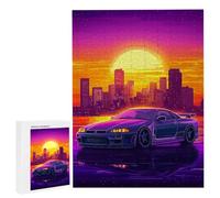 Puzzle de 6000 Piezas Puzzle Adultos 179 x 105cm Juego Educativo Regalos Rompecabezas para Adultos y niños a Partir de 14 Años, Regalo Creativo para la Relajación 179 x 105cm - (Sunset Car) x-850