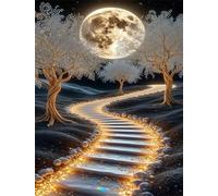 Puzzle de 70 Piezas Adultos Juguete desafío y Juego Educativo Regalos,Camino de la luz de la Luna Rompecabezas DIY,Rompecabezas para Adultos 20x15 cm