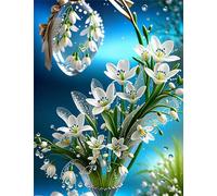 Puzzle de 70 Piezas Adultos Juguete desafío y Juego Educativo Regalos,Hermosas Flores Blancas Rompecabezas DIY,Rompecabezas para Adultos 20x15 cm