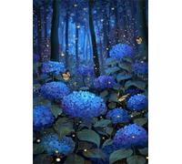 Puzzle de 70 Piezas para Adultos - Mariposa Hortensia Selva - Rompecabezas Premium con Reverso de Letras para Clasificación, Regalo de Gama Alta para Aficionados, 20x15 cm