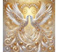 Puzzle de 70 Piezas para Adultos y Niños, Paloma Dorada 70 Piezas Rompecabezas Adultos, DIY Entretenimiento Creativo, Divertido, Juego de Habilidad para Toda La Familia