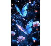 Puzzle de 90 Piezas para Adultos, 25x20cm Mariposa Azul luciérnaga Rompecabezas Difícil 90 Piezas Adultos, DIY Entretenimiento Creativo, Puzzle Decorativo y Relajante Regalo