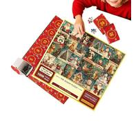 Puzzle de Adviento, 1000 piezas de decoración navideña con muñeco de nieve y Papá Noel | Puzzle de Navidad para Adviento y favores para , para adultos, familia, , mujeres, hombres