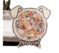 Puzzle de animales - de animales de mesa - Puzzle de madera con marco | Apto para exposición en salón, estudio, dormitorio de sobre estante adultos y niños